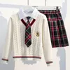 Комплекты одежды, осенняя детская школьная форма для девочек, комплект-близнец, детская одежда для девочек, младшая одежда