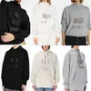 Isabels Marant Designer Hoodies Mulheres Moletons de Algodão Casual Solto Suéter Estampado Letras Brilhantes Tops