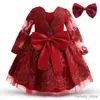 Meisjesjurken Peuter Bloemenmeisje Prinses Jurk Voor Bruiloft Meisjes Borduren Bloemen Pageant Prom Kleding Baby Baby Verjaardagsfeestje Kostuum