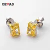 Stud OEVAS Classic 100% 925 Sterling Silver Created Moissanite Citrine Gemstone Earrings Ear Studs Wedding Fine Jewelry Wholesale