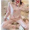 Capris 2pcs/set Cotton Breastfeeding Maternity Pamas Sets Pregnacy Women Clothing Sleepwear Long Sleeve Top +pants Nursing Nightgown