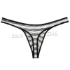 Perizoma da uomo in filato a griglia per bikini Intimo perizoma Slip a U Slip a T Slip Lingerie Pantaloni tanga trasparenti da uomo