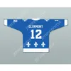 Personalizado BLUE BOB CLERMONT 12 LE NATIONAL DE QUEBEC HOCKEY JERSEY NOVO Top Costurado S-M-L-XL-XXL-3XL-4XL-5XL-6XL