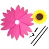 Garden Decorations Sunflower Pinwheels Windmill Wind Spinner Kids Toys For Yard Decor Bird Deterrent Decorative Stakes