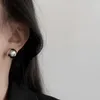 Boucles d'oreilles à dos MOXI, boule métallique de haute qualité, Clip français féminin sans Piercing, Style froid Simple