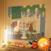 Anime tapeçaria de parede pendurado bonito engraçado pato mãe crianças hippie kawaii decoração do quarto tapeçaria estética para menina adolescente roomhome decoração