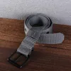 Belts Fashion Nylon Canvas Waist Strap Women Men Alloy Pin Buckle Hollow For Jeans Dress Waistband Adjustable