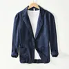 Men's Jackets White Smart Casual Blazer Men Solid Color Suits Linen 4XL Plus Size Breathable Turn-down Collar Outerwear