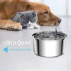 Kedi Kaseleri Besleyiciler 3 2L Otomatik Su Dispenser Pet Akıllı İndüksiyon Besleyici Filtre Paslanmaz Çelik Köpek Malzemeleri 231218