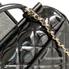 10a högkvalitativ designer klaffpåse lyx spegel tygväska patent läder mode axel väska äkta läder stava metallkedja kvinna väska 18 cm crossbody väska med låda