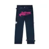 Y2k Jeans da uomo Badfriend Jeans Hip Hop Stampa di lettere Pantaloni neri Uomo Donna Nuova moda Casual Rock Pantaloni larghi con piede largo Streetwear 440