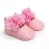 First Walkers Baby Girls Princess Shoes Lightweight Cute Soft Soled Crib 3D Flower Non-Slip Sneakers Infant Toddler For Walking