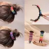Akcesoria do włosów elegancka cukierka klip topknot koreańska tylna głowa akrylowa catch curler dziewczyna tęczowa tiara