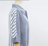 Tops 2021 Women's Summer Blouse Patchwork Color Striped Lady Shirts Asymmetrical Plus Size 5XL Women Blouse Loose Female Tops KE1625
