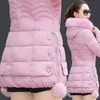 Womens Jackets Winter Women Jacket Parka Big Fur Collar Hooded Thick Warm Female Coat Casual Outwear European Fashion Black Tops 231218