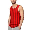 Men's Tank Tops Striped Print Summer Top Pink And Purple Workout Men Pattern Muscle Sleeveless Vests Big Size