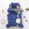 Sängkläder sätter Coral Fleece Baby Bedding Three-Piece Cotton Children's Däcke Quilt Cover Pudowcase Printing Bed Sheet CP13 231218