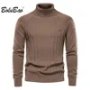 Felpe con cappuccio da uomo Felpe FGKKS Maglione casual da esterno per uomo in cotone slim dolcevita pullover design di alta qualità 231218