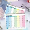 Orologi da tavolo 2024-2025 Calendario da tavolo 18 mesi Pianificatore mensile a righe per ufficio, casa, aula, dormitorio