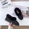 2023 Hommes et femmes avec la même paire de bottes de neige une couleur unie à enfiler U haute qualité 5AAA fourrure de loisirs épaissie loisirs hiver nouvelles chaussures