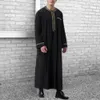 Vêtements ethniques Abaya Musulman Hommes Vêtements Islam Robes Mode Kaftan Pakistan Caftan Arabie Saoudite Jubba Thobe Marocain Dubaï Musulman Noir 231218