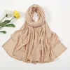 Scarves Plain Turbans Striped Line Jersey Hijab Scarf Shimmer Modal Wrap Elastic Shawls Winter Thick Foulards Muslim Head Snood 170 70Cm