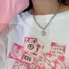 Hanger Kettingen Roze Kristal Hart Ketting Mode Y2K Kpop Glanzende Sleutelbeenketting Voor Vrouwen Meisjes Trend Partij Sieraden