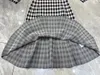 Casual Dresses 11.23 Women Fashion Simple Plaid Round Neck Collect Waist Slim Ruffled Hem Mermaid Dress