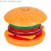 Yuva istifleme oyuncakları Montessori oyuncakları 3 yıllık ahşap burger çocuklar için oyun yemek eğitimi öğrenme motor beceri oyuncak q231218