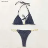 Costumi da bagno da donna Stampa di lettere di moda Bikini corto Set Reggiseno Beach Party Costume da bagno sexy con fasciatura Costumi da bagno 11