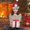 Nouvelles fournitures de jouets de Noël Chapeaux de Noël à LED pour adultes Chapeau de Père Noël drôle Chapeau de Noël éclairé Chapeau d'hiver ample et mignon Chapeau de Père Noël chaud et doux pour adultes et enfants