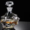 Outils de bar Hellodream style de pliage de luxe verre de cristal sans plomb carafe à whisky pour liqueur Scotch Bourbon 27 39 oz 231218