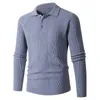 Men's Sweaters 2023 Autumn And Winter Europe America Thickened Office Zipper Polo Sweater Casual Knit