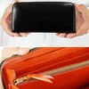 Wallets PU Leather High Capacity Genuine Men's Wallet Long Business Large Zip Handbag Shiny Package Case Bag