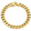 Davieslee 11mm pulseira masculina cubana curb link chain 316l pulseira de aço inoxidável para homens meninos ouro prata cor 8 9 polegada dhb514297y