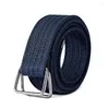 Ceintures Ceinture pour hommes polyvalente jeunesse tricotée couleur unie double boucle boucle sport décontracté toile