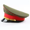 BERETS Fashion Red Performance Green Military Hat Spring Army White Captain Caps Band Show för vuxen cosplay