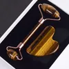 Jade Roller And Gua Sha Set For Face Eyes Tool Natural Stone Tiger Eye Crystal Roller Noiseless Massage Guasha Facial Sculpting Beauty Tools Relaxation