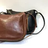 Sacos de noite Vintage Natural Couro Messenger Bag Simples Mulheres Crossbody Vegetal Curtido Couro Único Ombro Feminino Bolsa Tote