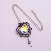 Pendant Necklaces Big Geometric Crystal Glass Gothic Fashion Vintage Punk Necklace For Men Women Halloween Gift Jewelry 2023