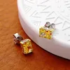 Stud OEVAS Classic 100% 925 Sterling Silver Created Moissanite Citrine Gemstone Earrings Ear Studs Wedding Fine Jewelry Wholesale