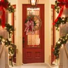 Decorative Flowers Christmas Wreath For Front Door Red Berry Thick Vibrant Delicate Non Fade Outdoor Fireplaces