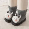 First Walkers Autumn Winter Baby Thicken Soft Sole Anti Slip Shoes Born Infant Indoor Floor Socks Cartoon Boys Girls Toddler