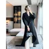 Women's Trench Coats Miyake Pleated 2023 Autumn Designer Coat Fashion High Grade Irregular Lacing Loose Long And Jackets Women