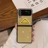 Fold the phone case Luxury Glitter Cases For samsung ZFLIP4 ZFPLIP5 ZFOLD4/5 Designer Bling Sparkling Rhinestone Diamond Jewelled 3D Crystal Triangle P letter