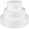 Moules de cuisson 3pcs gâteau rond mini factice pour la fenêtre d'affichage de mariage fondant décoration pratique moule toppers têtes de fleurs.