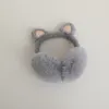 M705 Baby Kids Cartoon Śliczne kot uszy zima ciepłe uszu Składane pluszowe torba ucha