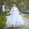 Robes de fille enfants Hanfu Tang Costume Style chinois fleur traditionnelle princesse robe en mousseline de soie col en v Cosplay Cheongsam Costume ancien