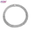 23mm width 24 inch length INS pop hip hop male full drill cz gold silver cuban chain necklace for men