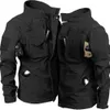 Vestes tactiques Veste de moto militaire hommes équitation en plein air manteaux d'hiver tactique multi-poches coque souple imperméable coupe-vent chaud peau de requin L231218